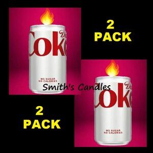 2 PACK Diet Coke Soda Candle Can 7.5oz Handcrafted in TN Jasmine Scented